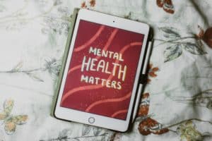 Photo: mental health matters on ipad