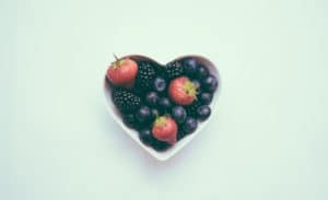 Photo: fruit bowl heart shaped
