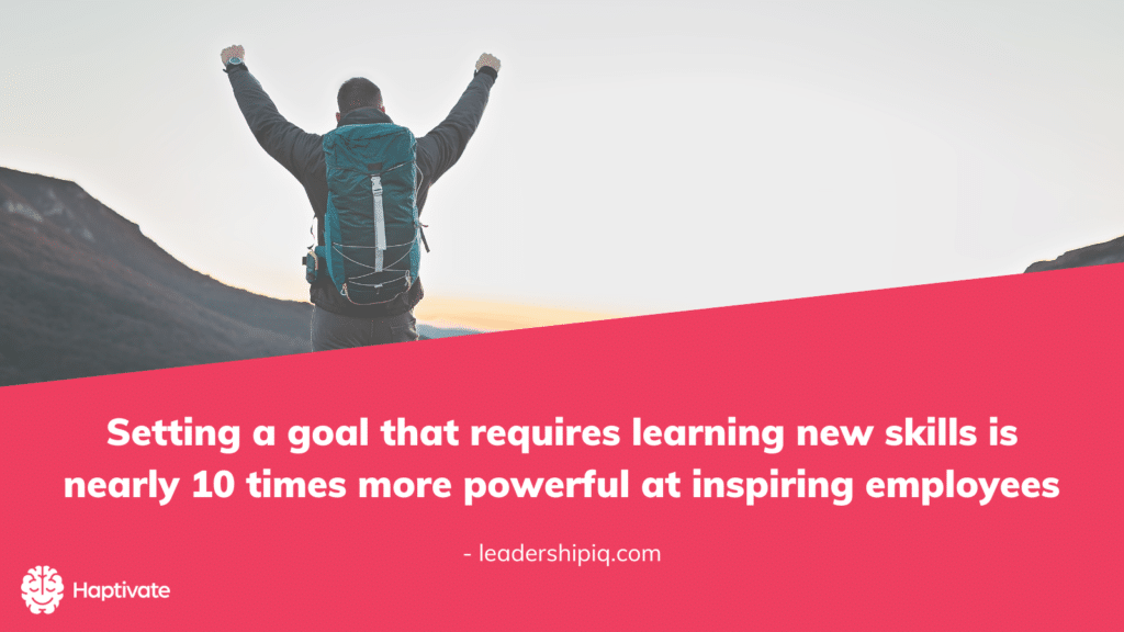 Infographic: Setting a goal that requires learning new skills is nearly 10 times more powerful at inspiring employees